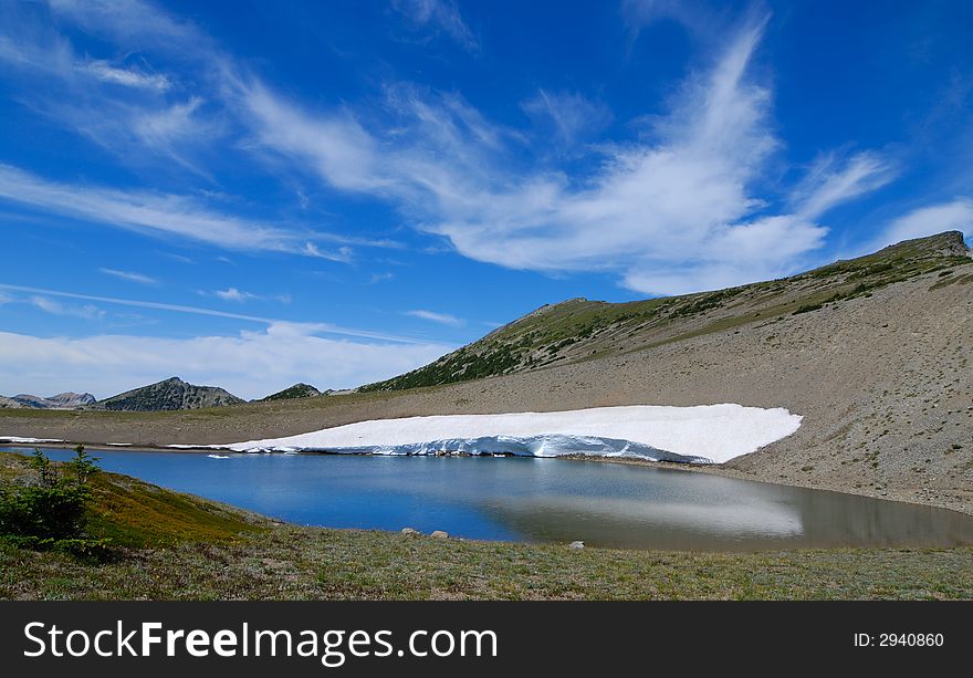 Frozen Lake at Mount Rainier