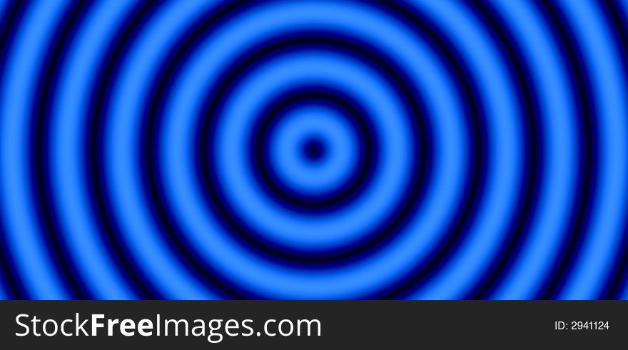 An illustration of a blue and black target