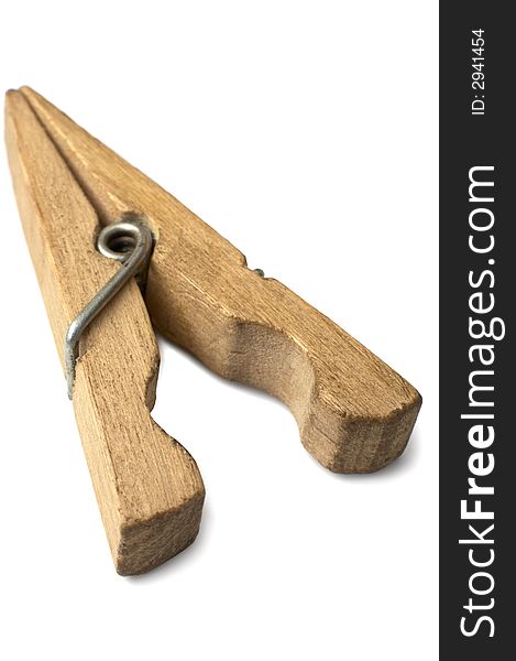 Wooden clothespin