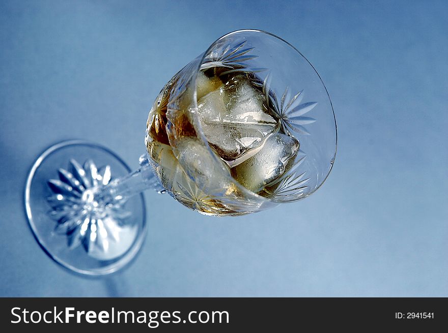 Photo of drink with ice in glass