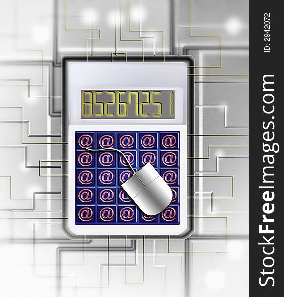 Calculator With Internet Symbols on keys