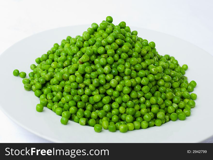 Green peas. a close up shot.