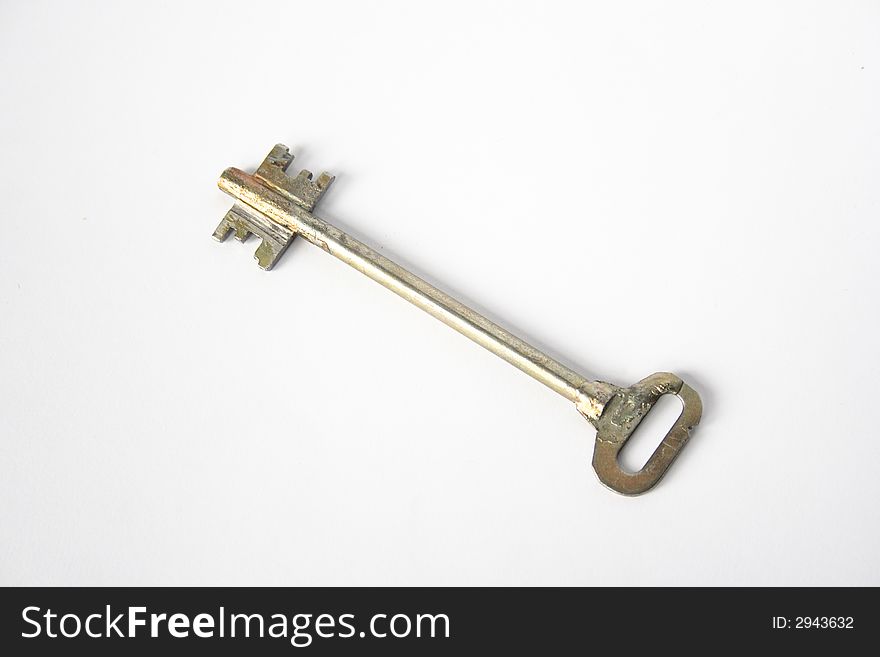 Old metal key. Old metal key