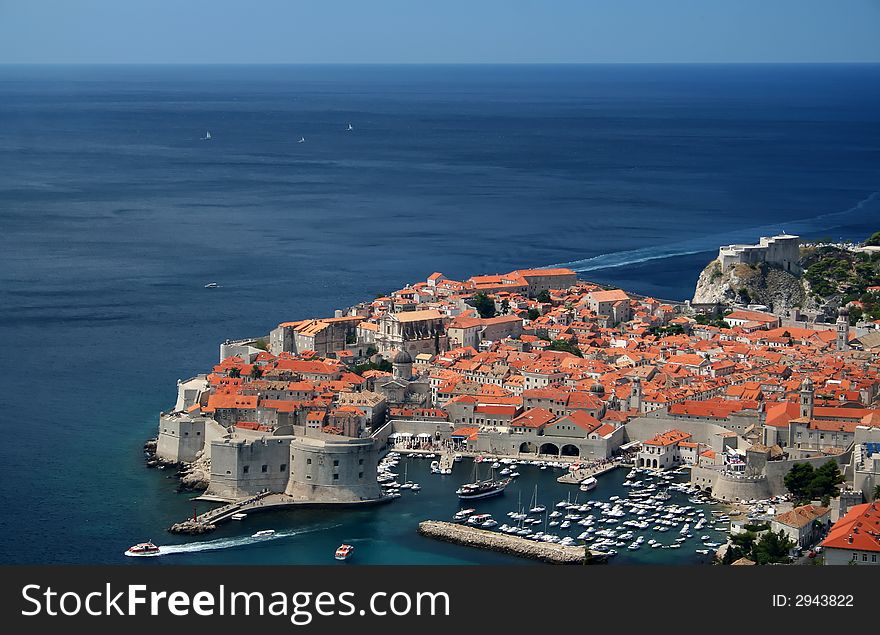 City of Dubrovnik, old town, Croatia, Adriatic sea. City of Dubrovnik, old town, Croatia, Adriatic sea