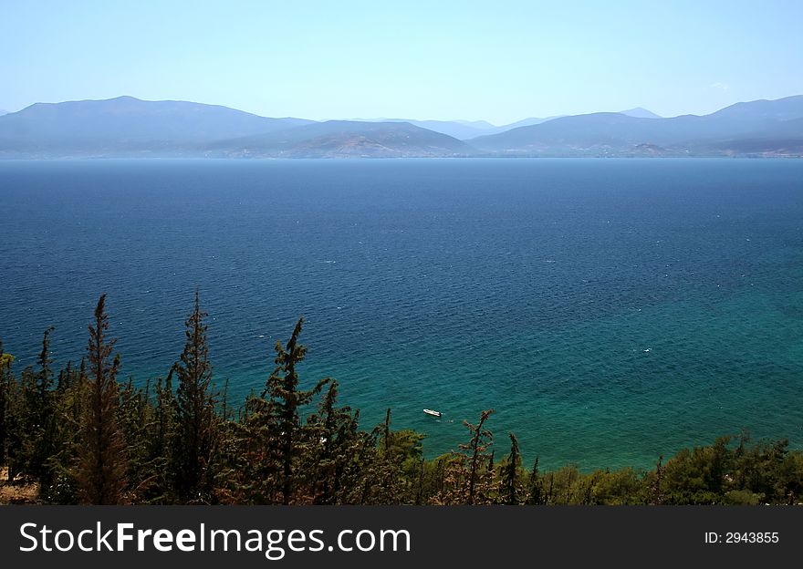 Aegean sea coast near Nafplio, Grece