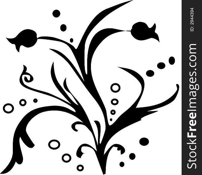Vector floral on a white background