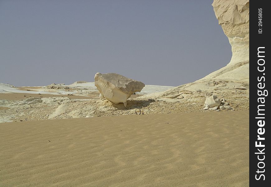 White desert in Egypt