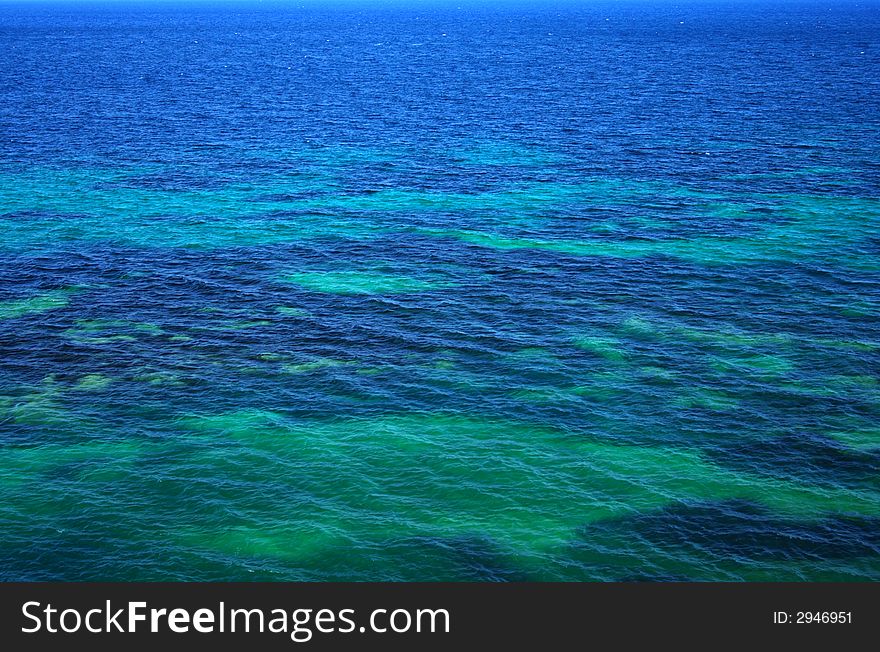 Blue sea pattern without coast