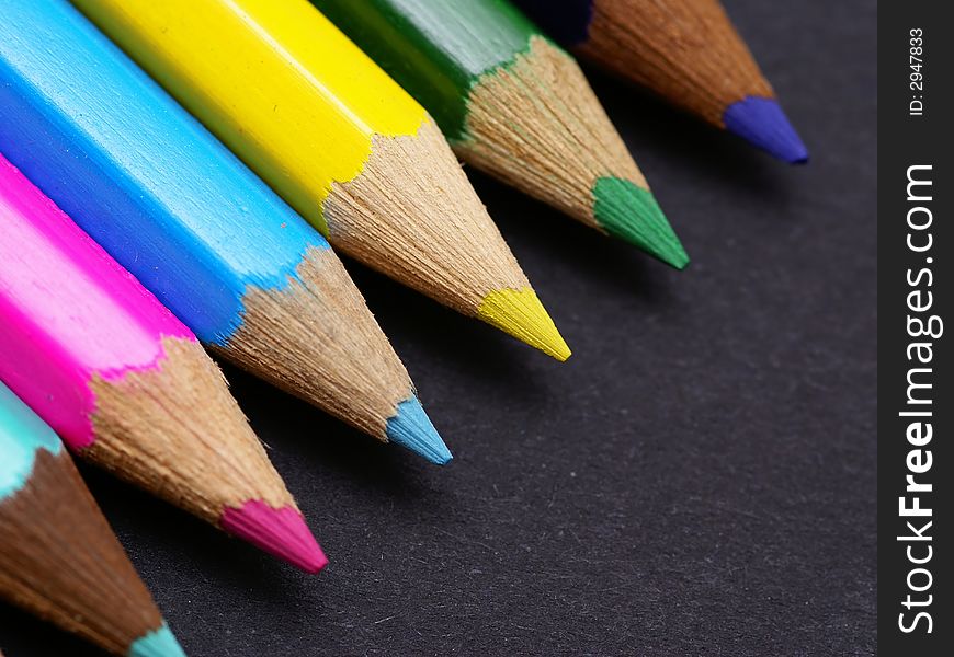 Close up of colorful crayon. Close up of colorful crayon