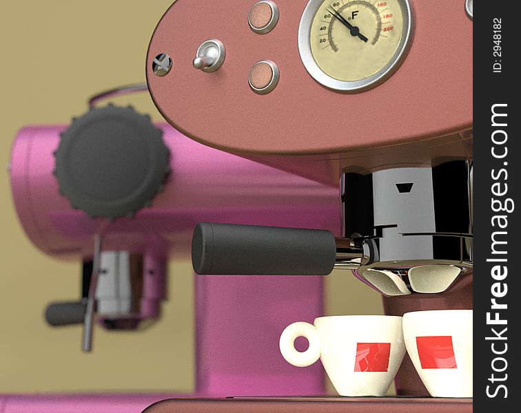 Red And Pink Espresso Machines