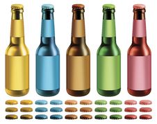 Labeled Beer Bottles Royalty Free Stock Photo Labeled Beer Bottles Royalty Free Stock Photo