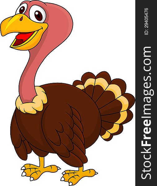 Turkey Cartoon Posing