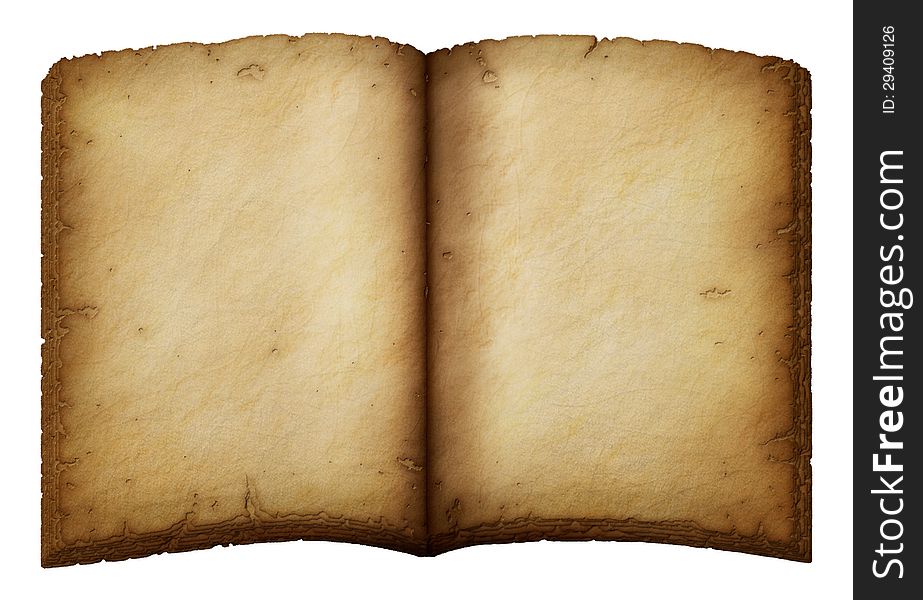 Illustration of an old blank book.