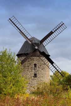 A Historic Windmill From Stones Stock Photo A Historic Windmill From Stones Stock Photo