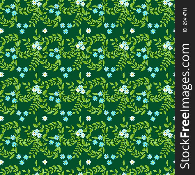 Vector seamless pattern with flowers. Vector seamless pattern with flowers