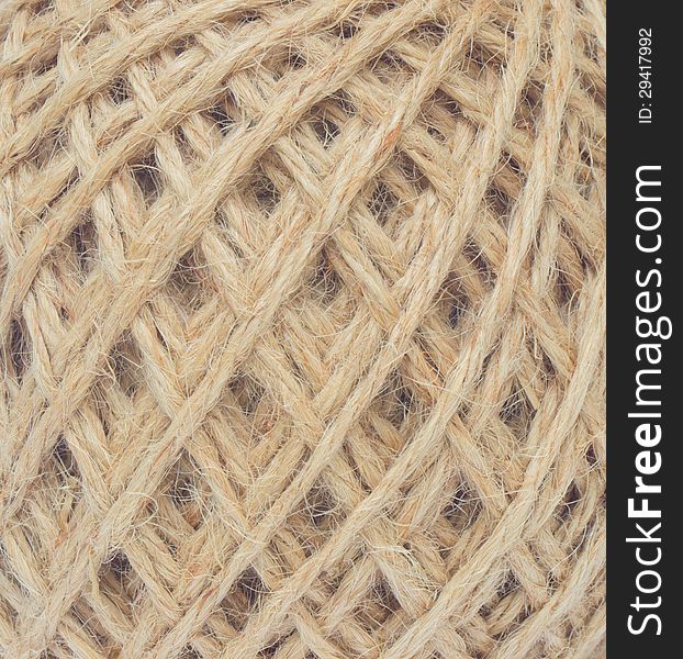 Close-up of a hemp rope texture