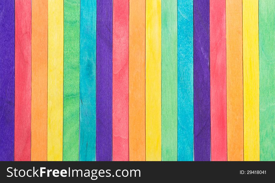 Colorfull of wooden stick background