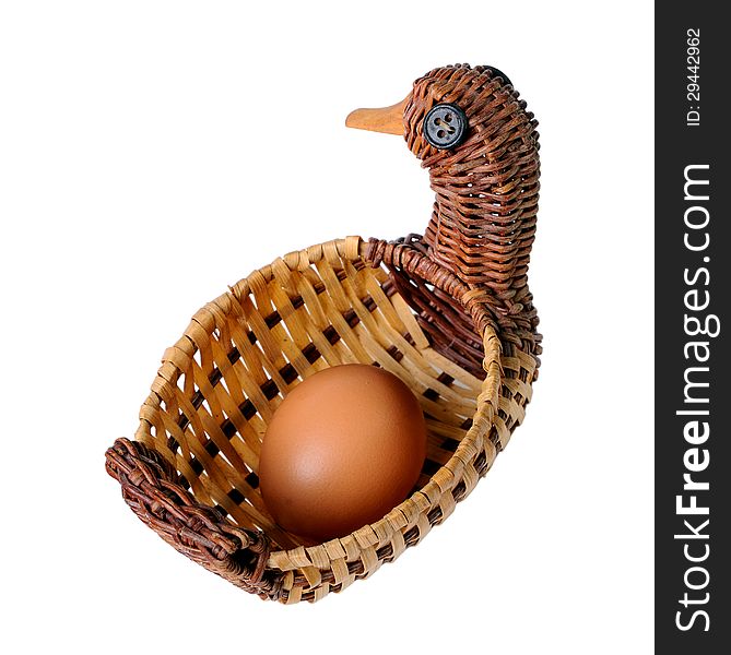 Egg In A Decorative Basket