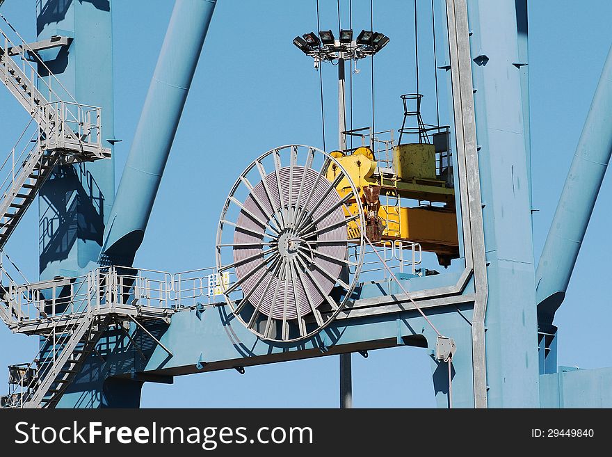 Container crane in the port of Alicante; Spain. Container crane in the port of Alicante; Spain.