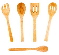 Bamboo Kitchenware Royalty Free Stock Photography
