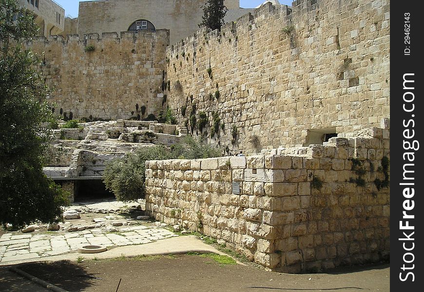 The ancient walls of the old city. The ancient walls of the old city