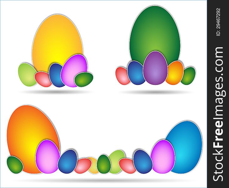 Easter egg pastel colors arranged in groups. Easter egg pastel colors arranged in groups