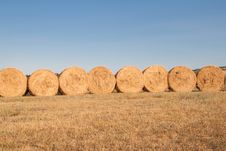 Row Of Bales Of Hay Royalty Free Stock Photos Row Of Bales Of Hay Royalty Free Stock Photos