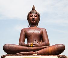 Carved Of Buddha Stock Photography