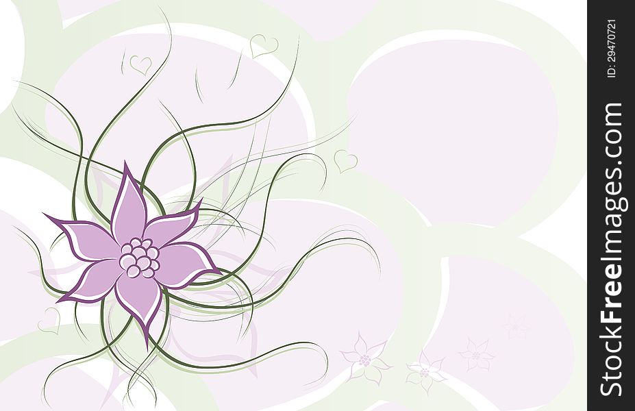 Flower on absrtact background. Vector illustration. Flower on absrtact background. Vector illustration.