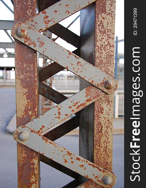 Rusty Pylon, Or Bridge Column, Urbanistic Image