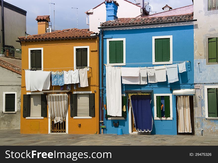 Colourful Houses In Burano