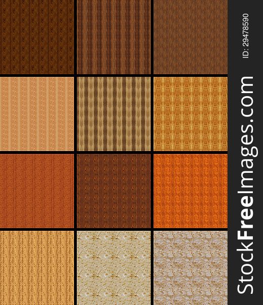 12 pieces of wooden texture background. 12 pieces of wooden texture background