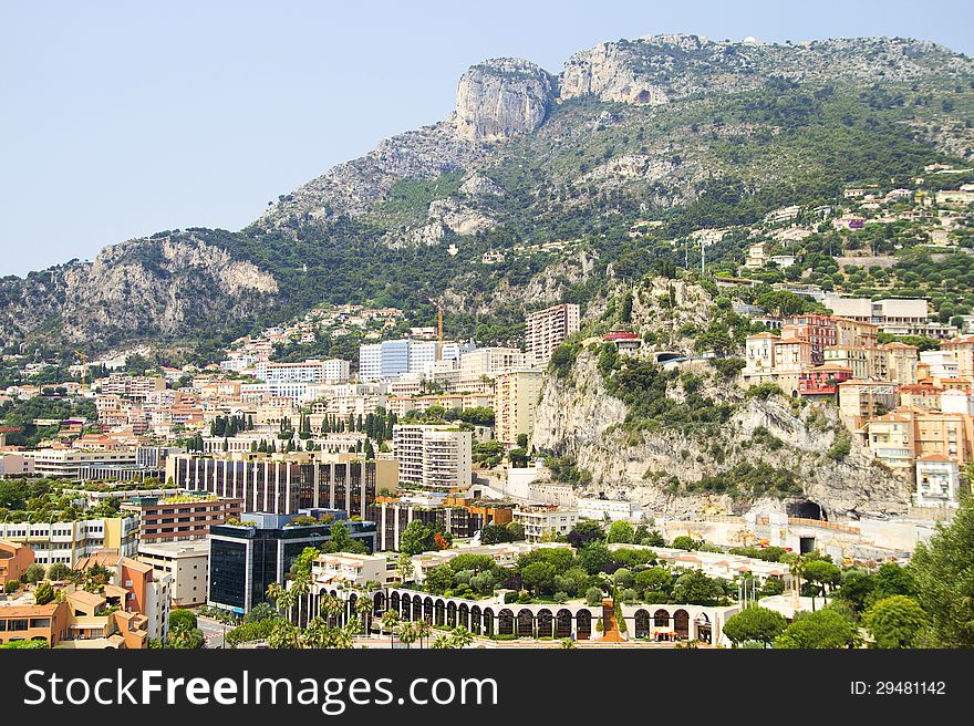 View of a Monaco, France. View of a Monaco, France.