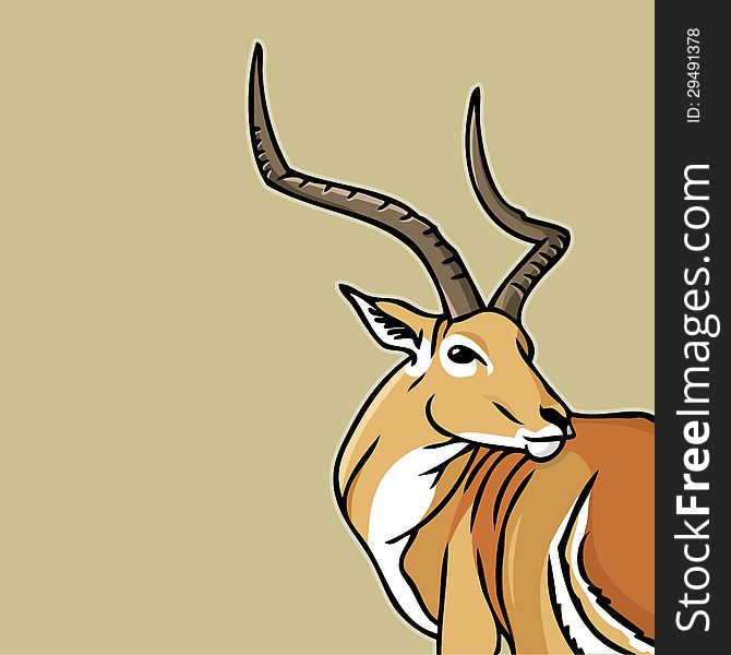 Vector illustration of impala background