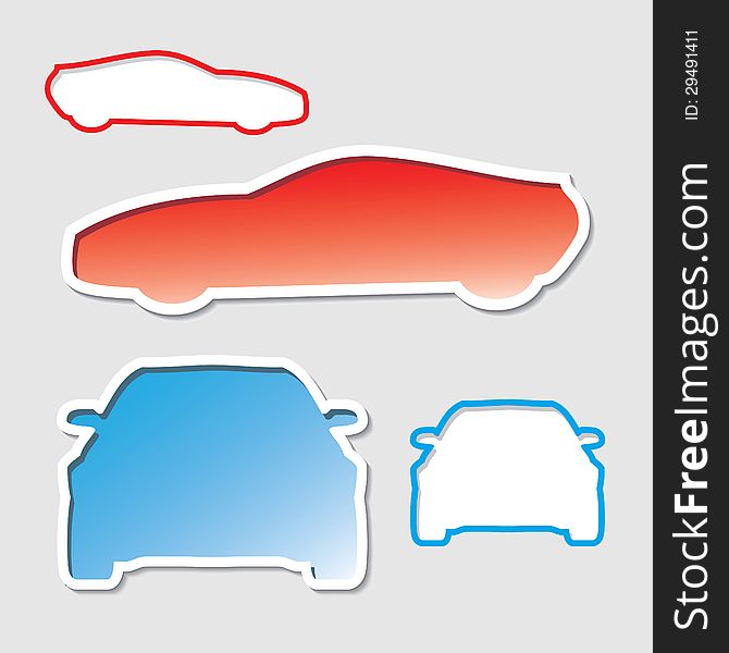 Vector illustration of car stickers