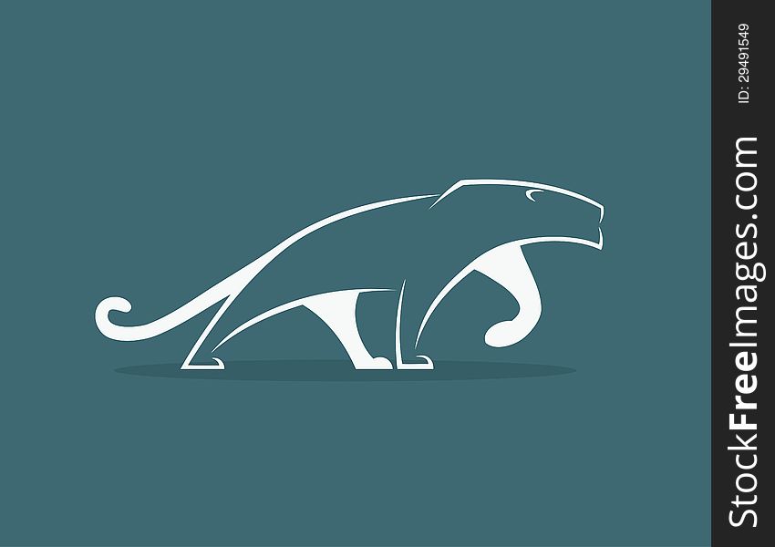 Vector illustration of big cat shape. Vector illustration of big cat shape