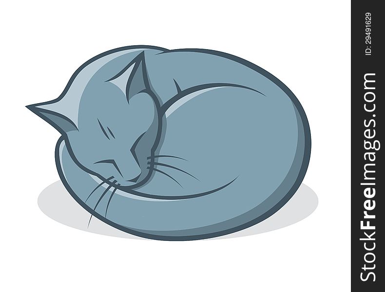 Vector illustration of russian blue cat