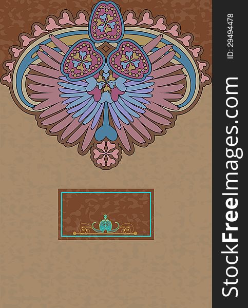 Floral design oriebtal, book cover