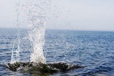 Splashes On Lake Baikal Royalty Free Stock Image