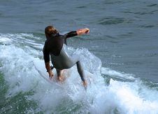 Surfer Catching A Wave Royalty Free Stock Photos Surfer Catching A Wave Royalty Free Stock Photos
