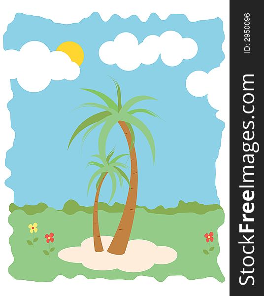 Palm Trees Summer Background