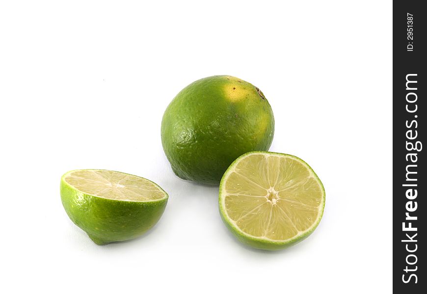 One Green Lime And Two Halves