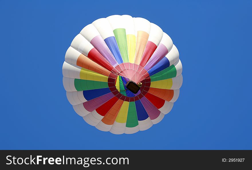 Hot Air Balloon Against a Clear Blue Sky