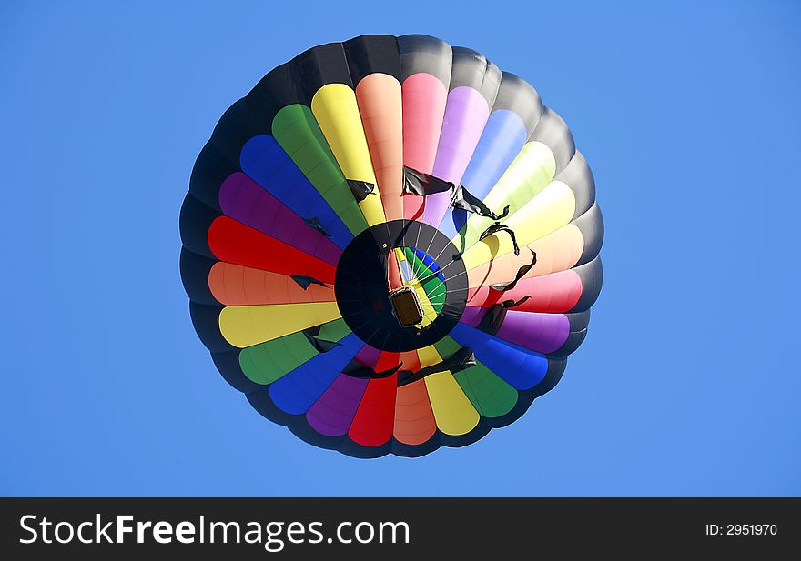 Hot Air Balloon Against a Clear Blue Sky