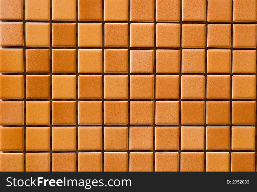 Orange detailed brick wall background