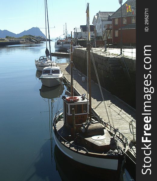 Small fishing village in Norway, Scandinavia