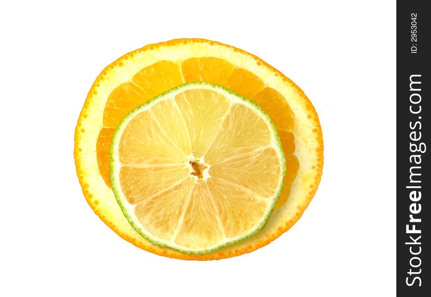 An orange isolated on white background. An orange isolated on white background.