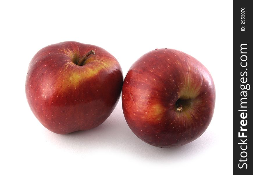 An apple variety called Red Cheaf isolated on white. An apple variety called Red Cheaf isolated on white.