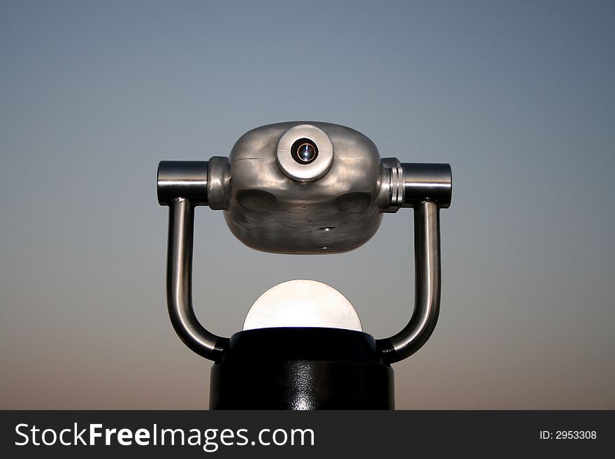 Coin Operated Binoculars with sky