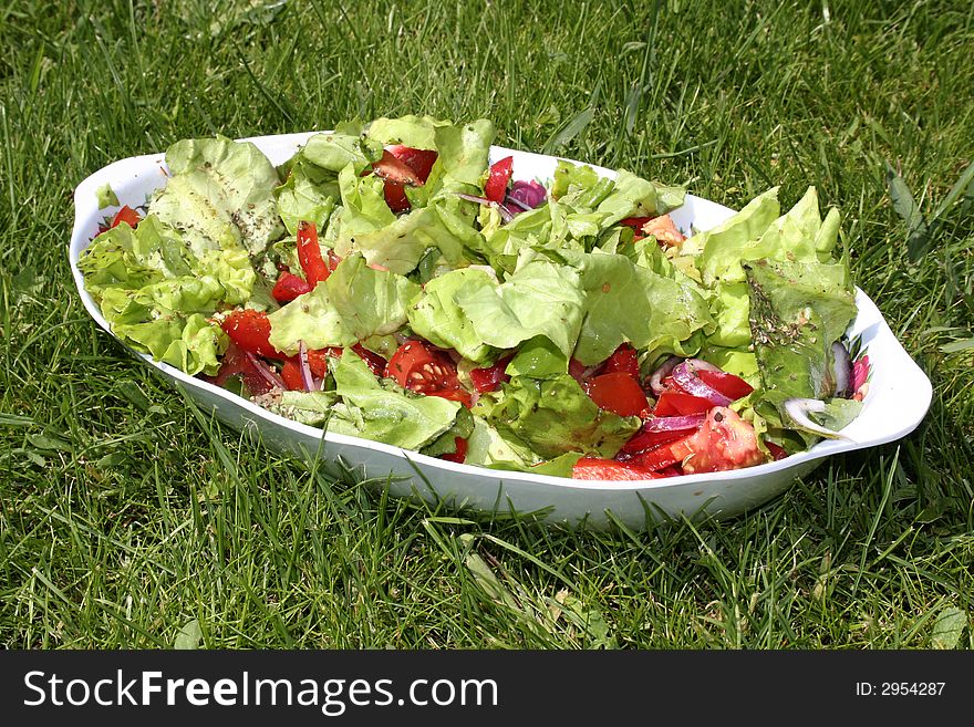 Fresh summer salad and tomato. Fresh summer salad and tomato